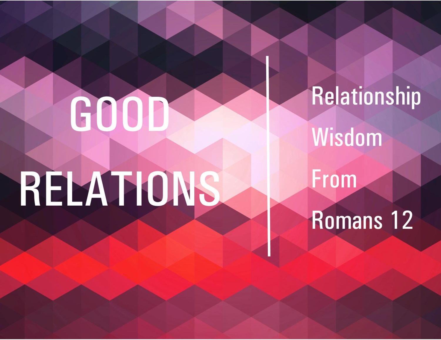 1. Good Relations: Relational Reality